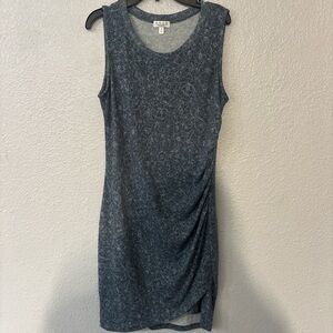 Chic Gray Patterned Mini Dress